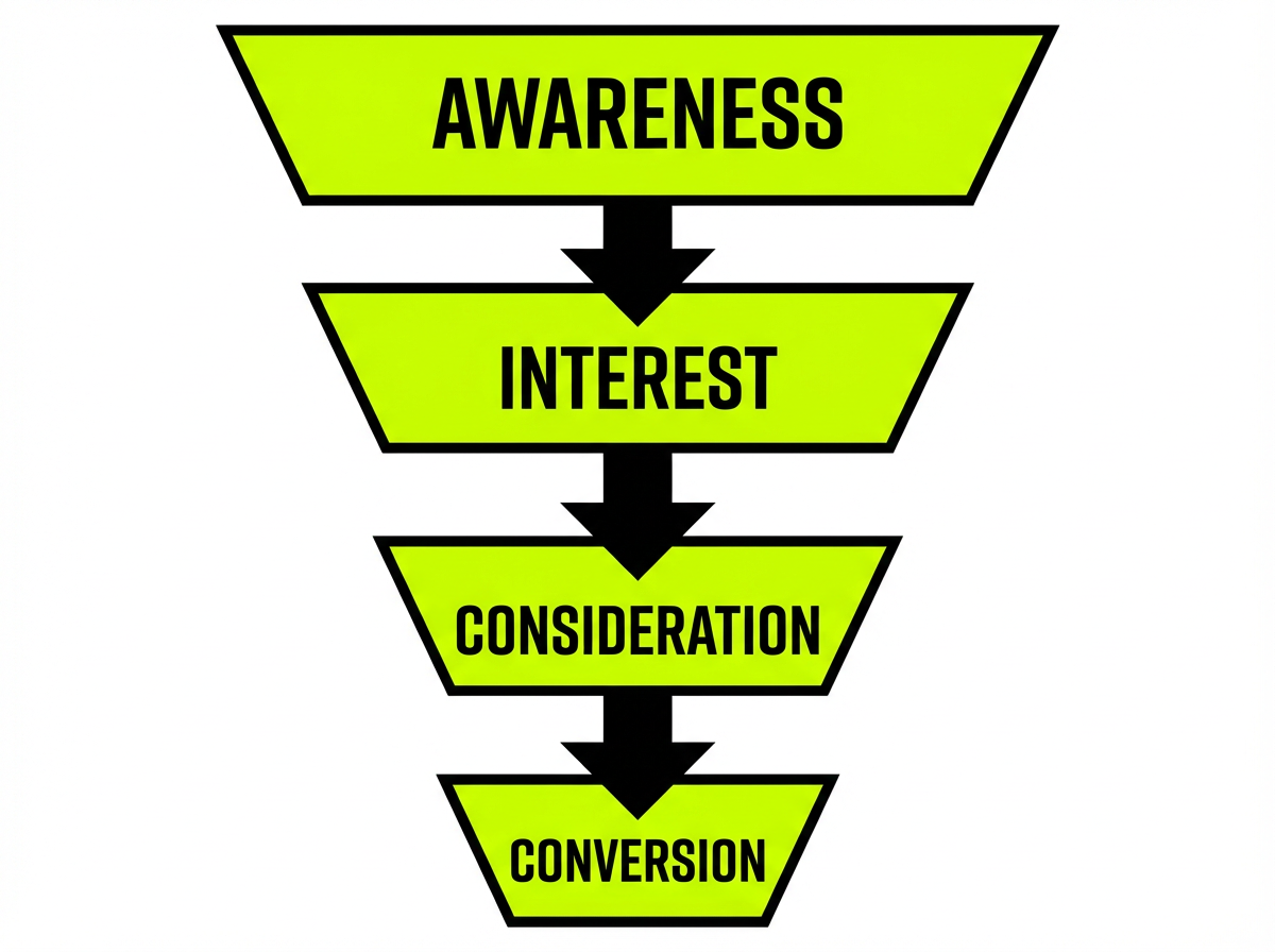 Marketing strategy and funnel visualization